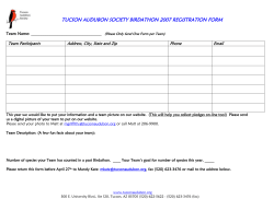Please Only Send One Form per Team
