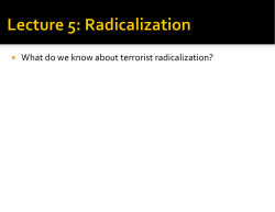 Radicalization - James JF Forest