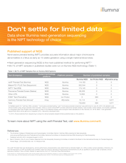 NIPT clinical validation flyer: “Don`t settle for limited data.”
