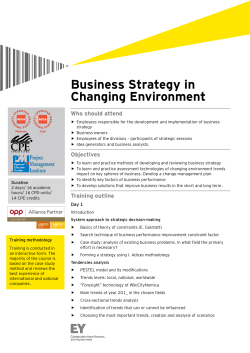 Business Strategy in Changing Environment