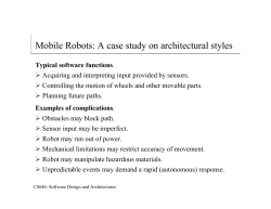 Mobile Robots: A case study on architectural styles