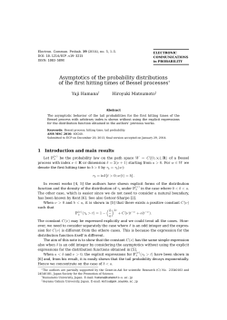 Asymptotics of the probability distributions of the first hitting times of