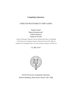 Computing Laboratory EXPECTED REACHABILITY