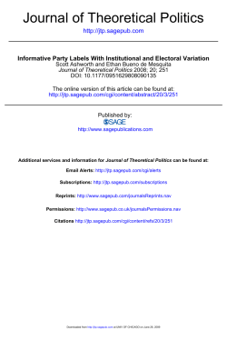 Journal of Theoretical Politics