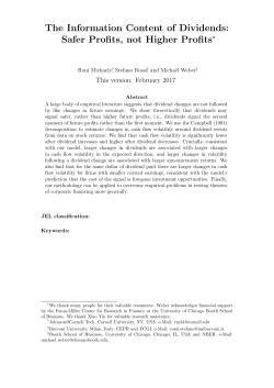 The Information Content of Dividends: Safer Profits, not Higher