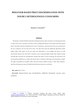 behavior-based price discrimination with doubly heterogenous