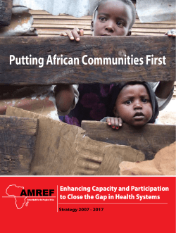 Amref Health Africa`s current ten-year strategy (2007