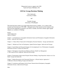 GIS for Group Decision Making