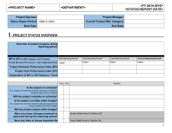 Project Status Report - AST-F-0505B