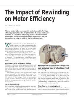 The Impact of Rewinding on Motor Efficiency