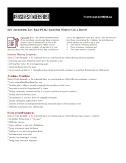 Self-Assessment: Do I have PTSD? Knowing When to Call a Doctor