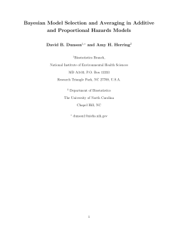 Bayesian Model Selection and Averaging in
