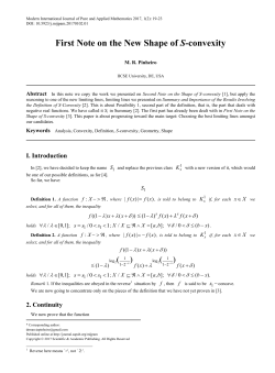 Analysis, Convexity, Definition,S