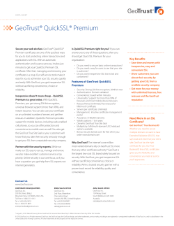 GeoTrust&reg; QuickSSL&reg; Premium