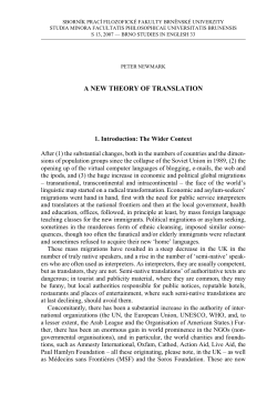 Peter NEWMARK: A New Theory of Translation