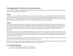 Collegewide Outcome Assessment