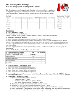 The Points System Activity