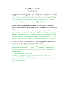 Probability and Statistics Surprise Test 2