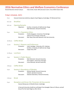 2016 Normative Ethics and Welfare Economics Conference
