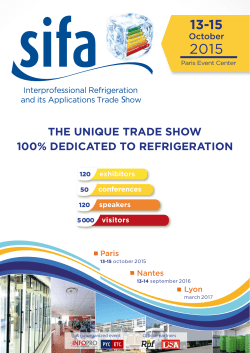 the unique trade show 100% dedicated to refrigeration