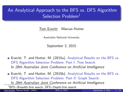 An Analytical Approach to the BFS vs. DFS Algorithm