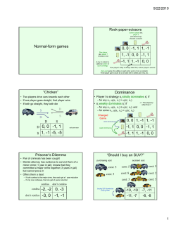 Normal-form games 0, 0