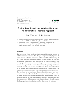 Scaling Laws for Ad Hoc Wireless Networks