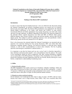 Background paper on the challenge of assessing - CHA e