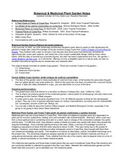 Botanical Garden Notes