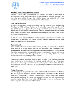 Junior League of the Palm Beaches Done in a Day Application