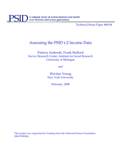 Assessing the PSID t-2 Income Data