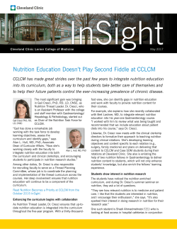 Nutrition Education Doesn`t Play Second Fiddle at
