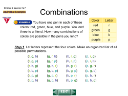 Counting Combinations