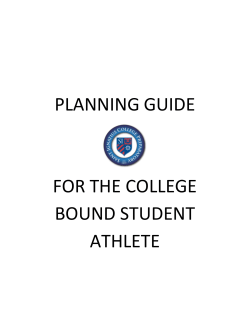 Planning Guide for the College-Bound Student-Athlete