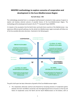 MEDPRO methodology to explore scenarios of cooperation and