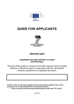 guide for applicants - FFG 7. Rahmenprogramm