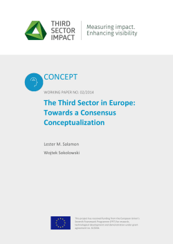 5 Consensus conception of the Third Sector