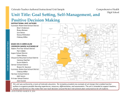 Instructional Unit - Colorado Department of Education