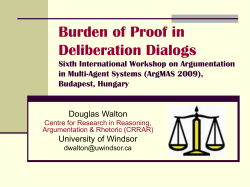 Presumption and Burden of Proof: IADA Workshop