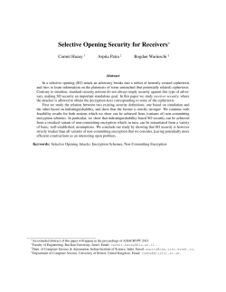 Selective Opening Security for Receivers