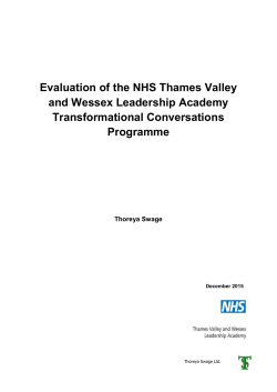 As part of the Transformational Conversations Programme Thames