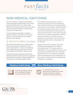 non-medical switching - Global Alliance for Patient Access