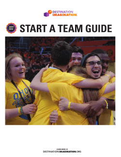 start a team guide - Destination Imagination