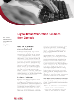 Digital Brand Verification Solutions from Comodo