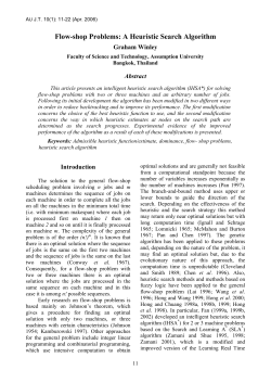 Flow-shop Problems: A Heuristic Search Algorithm