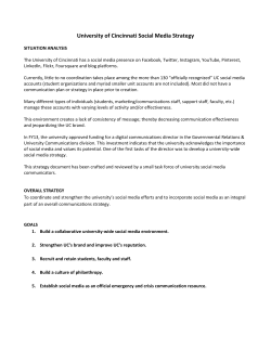 University of Cincinnati Social Media Strategy
