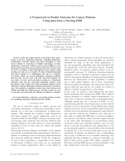 A Framework to Predict Outcome for Cancer Patients Using