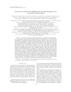 effects of fire and herbivory on the stability of savanna ecosystems