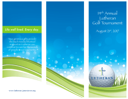 14th Annual Lutheran Golf Tournament