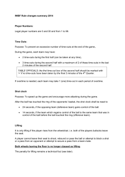 IWBF Rule Change Summary 2017 - British Wheelchair Basketball